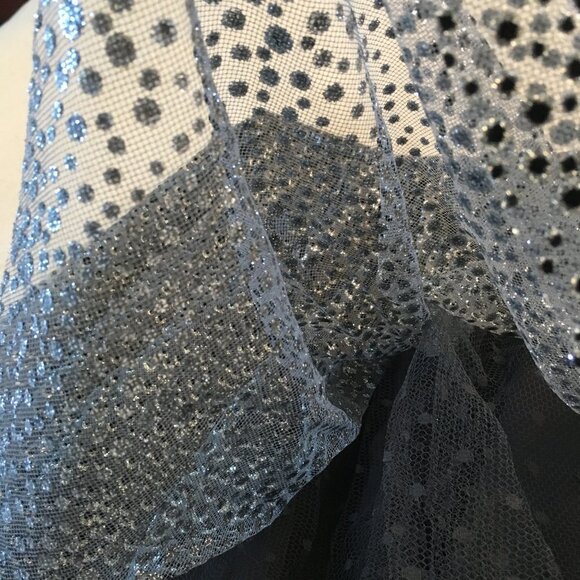NWT RED Valentino sparkly tulle skirt party eu 44 / us M 8 gray - Picture 6 of 13